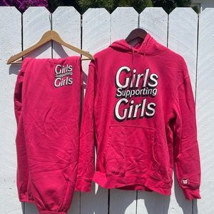 Hot Pink “Girls Supporting Girls” Sweatsuit